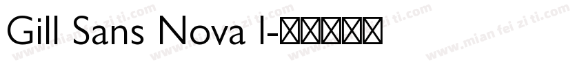 Gill Sans Nova l字体转换